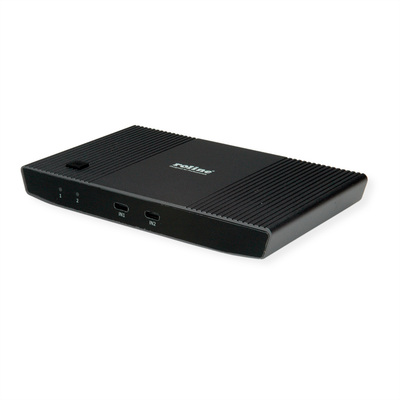 KVM switch/prepínač 2PC, USB Typ C, USB 3.0, USB hub, HDMI 4K@60Hz