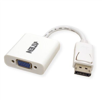 Adaptér DisplayPort na VGA M/F, 10cm biely