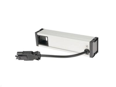 CONI modul 2xSCHUKO zásuvka 230V, 1xCustom, 0.2m kábel 1.5 mm², GST18, hliník/čierny
