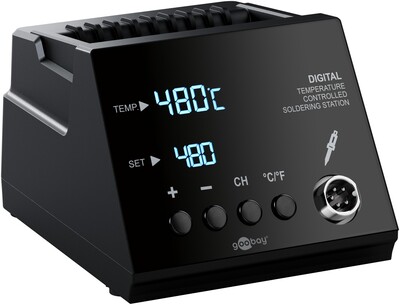 Elektrická spájkovačka 70 W, profi digitálna s LCD displejom, 160–480°C, čierna