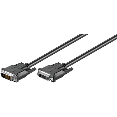 Kábel DVI-D M/F, predlžovací, "dual link" 3m čierny