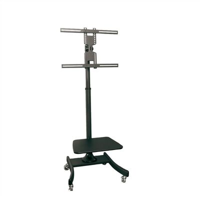 Držiak na kolieskach pre TV 27-47", s policou, výška 103-163cm, max 35kg, VESA do 600x400, čierny