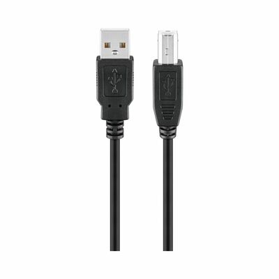 Kábel USB 2.0 A-B M/M 1.8m, High Speed, čierny