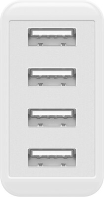 Nabíjačka USB 230V 4port, 4xUSB A, 3A, 30W, biela