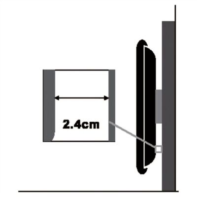 Držiak pre TV 32-60" na stenu, max 80kg, slim profil 25mm, VESA do 700x500, čierny