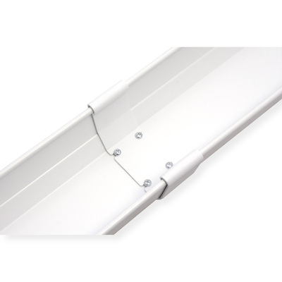 Káblový organizér, žľab na káble pod stôl, plast (ABS), 858x182x118mm (DxHxV), biely