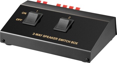 Prepínač reproduktorov AVS12-4, 2x Speakers OUT, 1x Amplifier IN, max. Ø 4 mm², čierny