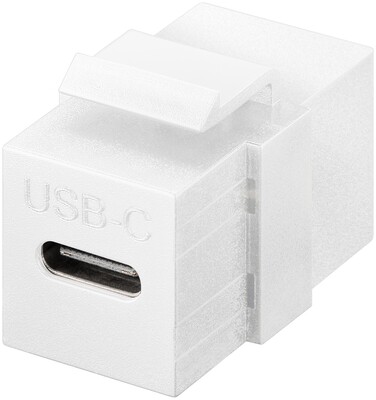 Modul USB 3.2 Gen, 2 CF/CF, Keystone, biely, 10Gbit/s, 100W