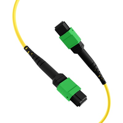Fiber kábel MPO/APC-MPO/APC, 2m  OS2(9/125µm), LSOH, 3mm, žltý, Typ-B