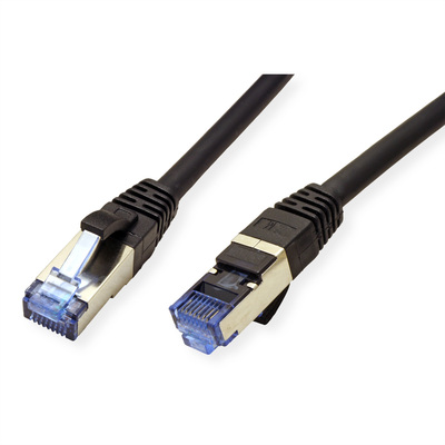 S/FTP (PiMF) Patchkábel LSOH 0.15m cat.6a, čierny, Cu