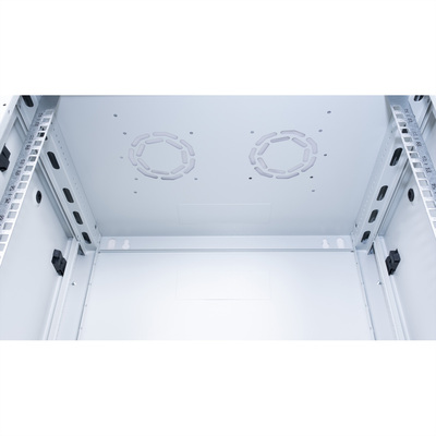 19" Rack na stenu 12U, sivý, 645x600x450mm (HxWxD), odnímateľné bočnice