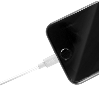 Kábel USB "Lightning" pre Apple, 2m, High Speed, biely s MFI cert.