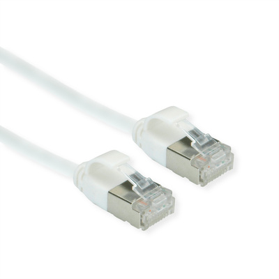 U/FTP Patchkábel LSOH TPE 3m cat.6a, biely, slim, Cu, Flex Cable, Roline Green, Eco obal