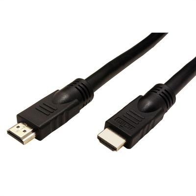 Kábel HDMI M/M 15m, Ultra High Speed+Eth, 4K@60Hz, HDMI 2.0, čierny, jednosmerný, Aktívny