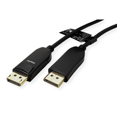 Kábel DisplayPort M/M 20m, 8K@60Hz, DP v1.4, 32.4Gbit/s, čierny, jednosmerný, aktívny, optický