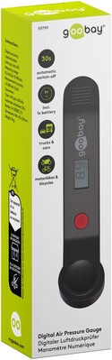 Digitálny merač tlaku pneumatík, batéria CR2032 lítiová v balení, čierny