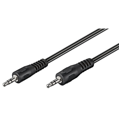 Kábel 3,5mm stereo jack M/M 5m, čierny