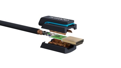 Kábel HDMI M/M 1.5m, High Speed+Eth, 4K@60Hz, HDMI 2.0, 18G, pozl. konektor, modrý, Slim, C
