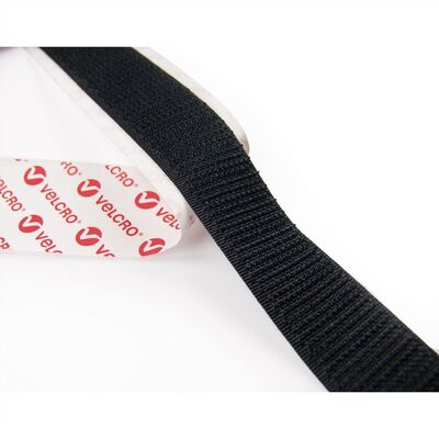 Suchý zips "hook & loop", nalepovací, 10m, šírka 20mm, čierny, VELCRO®