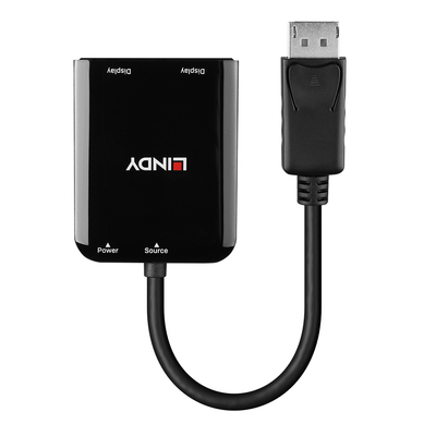 Video distribútor/splitter DisplayPort na HDMI 1IN/2OUT, MST (rozširuje prac. plochy), DP++, 4K@30Hz