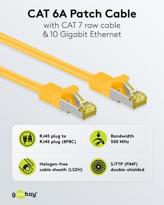 S/FTP (PiMF) Patchkábel LSOH 25m cat.7, žltý, Cu