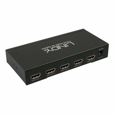 Video distribútor/splitter HDMI 1IN/4OUT UHD 4K (60Hz) 10.2G, čierny