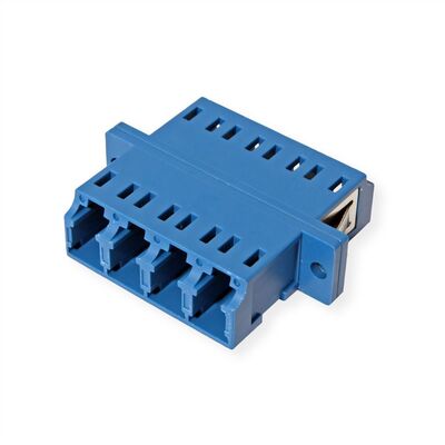Spojka/Adaptér optická LC-LC, OS2, quad, zirkónový spojovací člen, modrá