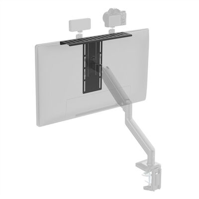 Univerzálna polička/držiak 400x86x300mm, kompatibilná s VESA 100, čierna