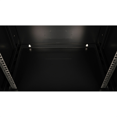 19" Rack na stenu 15U, čierny, 779x600x450 mm (HxWxD), odnímateľné bočnice