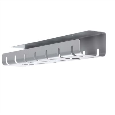 Káblový organizér, žľab na káble pod stôl, hliníkový, 530x110x80mm (DxHxV), strieborný, 2ks/bal