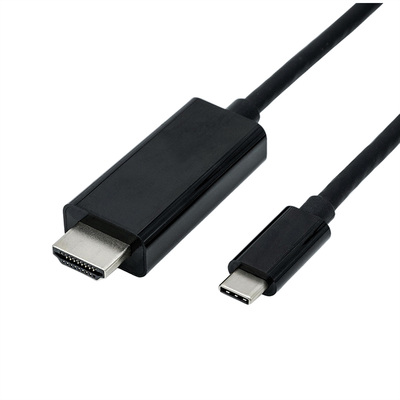Kábel USB 3.1 Typ C na HDMI M/M 3m, gen.2, 4K@60Hz, čierny