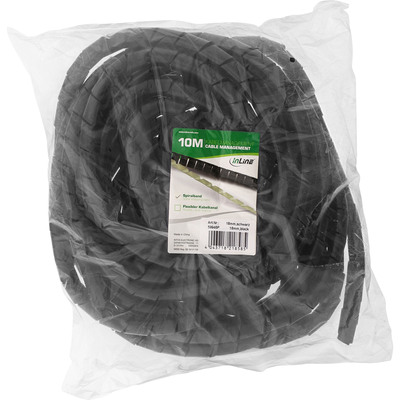 Káblový organizér špirála 10m, ⌀ 18mm, čierny