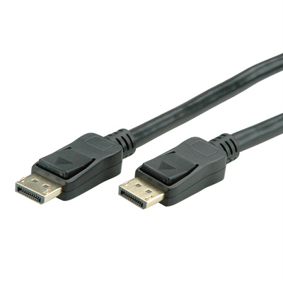 Kábel DisplayPort M/M 15m, 4K@60Hz, DP v1.2, 21.6Gbit/s, aktívny, jednosmerný, čierny, pozl. konekt