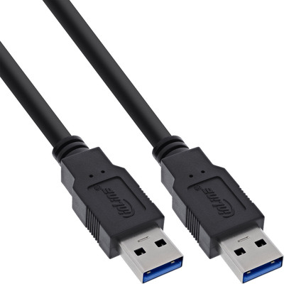 Kábel USB 3.2 Gen 1, A-A M/M 0.5m, 5Gbps, čierny