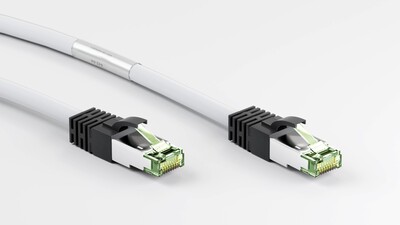 S/FTP (PiMF) Patchkábel LSOH 25m cat.8.1, biely, Cu, 40GBit/s, 2000MHz