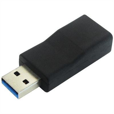 Adaptér USB 3.2 Gen 1, A-C M/F, 5Gbps, priamy, čierny