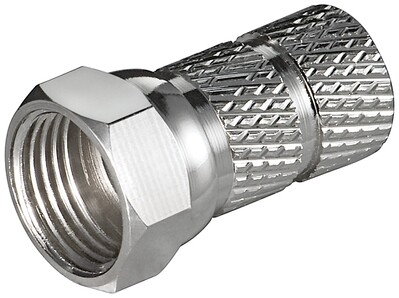 Konektor F satelitný samec ø6.5mm/4.4mm, dĺžka 20mm, Cu-Ni, 100ks/bal