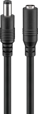 Kábel predlžovací DC 5.5mm / 2.1mm, AWG20, 10m, čierny