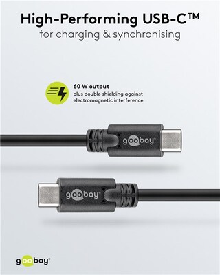 Kábel USB 3.2 Gen 1, Typ C CM/CM 1m, 5Gbps, PD 60w 20V3A, čierny