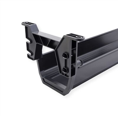 Káblový organizér, žľab na káble pod stôl, plast (ABS), 449x182x118mm (DxHxV), čierny