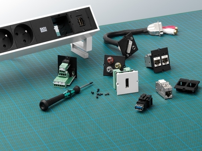 Modul pre BACHMANN, HDMI + VGA + 3.5mm stereo jack, F/F, 0.2m, čierny