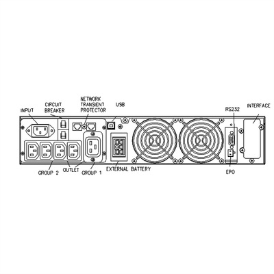 UPS Záložný zdroj, ProSecure 200VA/1400W, 19" rack 2U