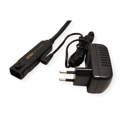 Kábel USB 3.2 Gen 1, A-A M/F 10m, 5Gbps, predlžovací, čierny, aktívny