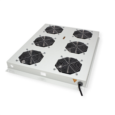 19" Ventilačná jednotka, stropná, 6 vetrákov, ON/OFF, pre serverový rack PRO, sivá, RAL7035