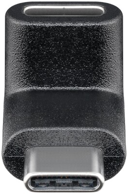 Adaptér USB 3.2 Gen 1, Typ C, C-C M/F, 5Gbps, zahnutý dole/hore 90°, čierny