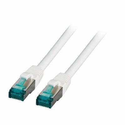 S/FTP (PiMF) Patchkábel LSOH 0.5m cat.6a, biely, Cu