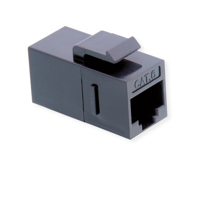 Konektor Keystone cat.6, netienený, čierny, SPOJKA RJ45