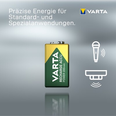 Batéria VARTA RTU nabíjacia 9V 200mAh NiMH (6HR61 56722) 1BL