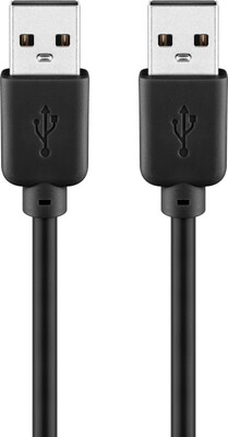 Kábel USB 2.0 A-A M/M 5m, High Speed, čierny