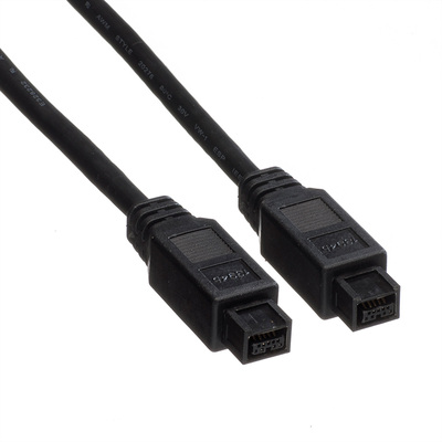 Kábel FireWire 9/9 M/M 1.8m, IEEE 1394b, 800 Mbit/s, čierny